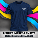 T-Shirt manga corta personalizada | 1 impresión DTF full color hasta 5"