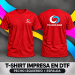 T-Shirt manga corta personalizada | 2 impresión DTF full color