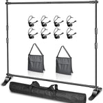 EMART - Soporte de telón de fondo ajustable de 10 x 8 pies, resistente
