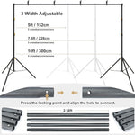 Kit de soporte para Banners de estudio fotográfico ajustable 10x6.5 pies