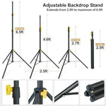 Kit de soporte para Banners de estudio fotográfico ajustable 10x6.5 pies